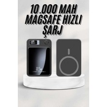 TeknoKapsül Taşınabilir Şarj Magsafe 10.000 Mah Hızlı Şarj LED Göstergeli Kablosuz