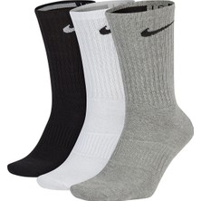Nike Dri Fit Performance Lightweight Crew 3pair Erkek Anrenman Çorap Siyah-Beyaz-Gri 3'lü