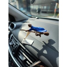 DecoVera Harry Potter Quidditch Oyuncuları Torpido Üstü Süsü - Uçan Süpürgeli Biblo - Araba Aksesuarı