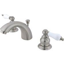 Freedom Books KB948B Viktorya Mini Yayılmış Lavabo Musluğu, Fırçalanmış Nikel