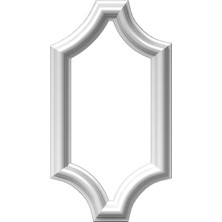 Freedom Books Ekena PNL08 x 16 As-02 8 Genişlik x 16 Yükseklik x 1/2 Projeksiyon Ashford Şekilli Dalgalı Graseule Duvar Panel – Boyalı