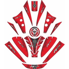 Gogo Premium Yamaha R25 2019 - 2024 Uyumlu Tank Pad Set 003