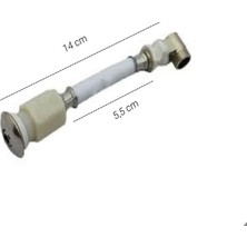 Freedom Books Yapı Gömme (Asma) Klozet Taharet Çubuğu 14 cm Dirsekli