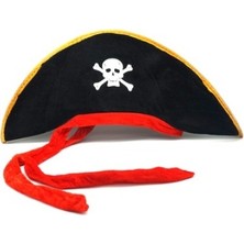 TeknoKapsül Karayip Korsanları Kaptan Kumaş Korsan Şapkası Yetişkin