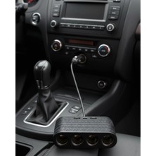 TeknoKapsül Araçlar Için 4’lü Çakmak Çoklayıcı Type C USB Koruma Sistemli