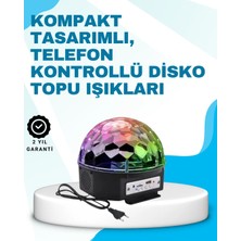 TeknoKapsül Bluetooth Bağlantılı Renkli Masaüstü Disko Topu Işık Gösterisi