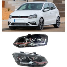 X Power Tuning Vw Polo 6j 2014.2018 Uyumlu Kırmızı Şeritli Ful LED Far