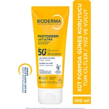 Photoderm Lait Ultra SPF50+ Tüm Ciltler için Yüksek Koruma Süt Formda Yüz, Vücut Güneş Kremi 100 ml