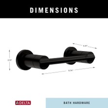 Freedom Books NIC50-MB Nicoli Tuvalet Kağıdı Tutucu, Mat Siyah