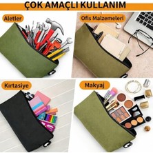 Freedom Books Çok Amaçlı Küçük Alet Çantası, Fermuarlı Kanvas, Kalemlik, Alet, Kırtasiye ve Kalemler Için Saklama Düzenleyici Çantalar, Organizer, Kese (4`lü Büyük Boy/karışık Renk)