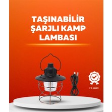 TeknoKapsül 4 Fonksiyonlu Dekoratif Kamp Lambası – Tungsten Ampul, USB Çıkışlı