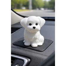 DecoVera Mini Sevimli Köpek Araç Içi Süsü, Masa Dekoru, Tatlı Dekor, Klima Süsü, 3 Adet, Göğüs Süsü