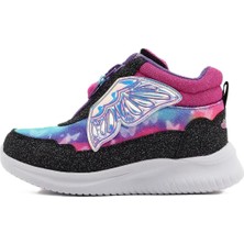 Skechers Jumpsters Kids Sneaker Bilekli Fermuarlı Işıklı Günlük Çocuk Spor Ayakkabı Pembe-Siyah