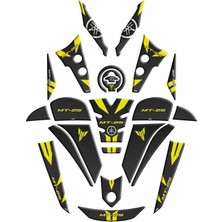 Gogo Premium Yamaha MT25 2020 - 2024 Uyumlu Full Tank Pad Set 009