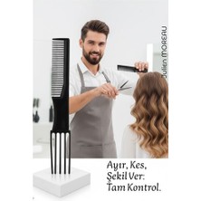 Elektronikçim Bayan Kuaförü Saç Kesim Tarağı - Profesyonel Kuaför Saç Kesim Tarağı | Krepe Ayırma ve Şe