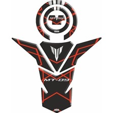 Gogo Premium Yamaha MT09 2013 - 2018 Uyumlu Tank Pad Set 007