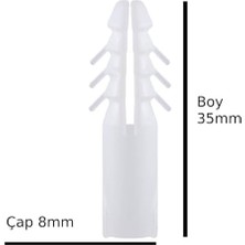 Freedom Books Plalastik Vida Dubeli Taş Tuğla Duvar Dubeli Dubel 10 Adet Boy 35 mm Çap 8 mm