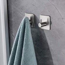 Freedom Books Deltahome Paslanmaz Çelik 2 Adet Banyo Askısı Havluluk Havlu Askısı Inox - Kendinden Yapışmalı