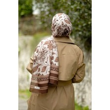 Mimelif Floral Pamuk Vual Desenli Şal