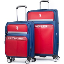 U.S. Polo Assn. Büyük ve Kabin Boy 2 Li– Körüklü Geniş Hacimli Kumaş Valiz Ultra Hafif