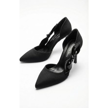 Giamgia Store Kadın Saten Fiyonklu Sivri Burun 9 cm Ince Topuklu Stiletto Abiye Ayakkabı