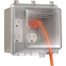 Freedom Books MM7440C 4,7 Inç Derin Dış Mekan Kutusu, Ufast 55'i 1 Arada, Anma Nema 3r 2-Gang Ev Geliştirme Için Hava Koşullarına Dayanıklı Elektrikli Priz Kapağı, Şeffaf