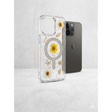 Famu IPHONE 14 Pro Max Çiçekli Şeffaf Kılıf