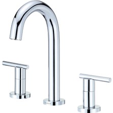 Freedom Books D303658 Parma Hattı 2h Yaygın Lavabo Bataryası Metal Dokunuş Aşağı Gideri 1,2 Gpm Krom