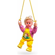 Aydede Oyuncak Ipli Takla Atan Oyuncak Bebek – Kollarıyla Dönen Hareketli Çekmeli Bebek