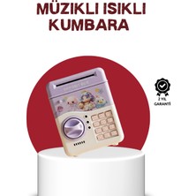 TeknoKapsül Atm Tasarımlı Şifreli Işıklı Çocuk Kumbarası Mor