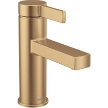 Freedom Books Beric Bronzlaştırılmış Altın Modern Tek Kolu Tek Delikli Banyo Bataryası Drenaj Montajlı ve Banyo Lavabonuz Için Isteğe Bağlı Deckplate Ile, 84774BZG