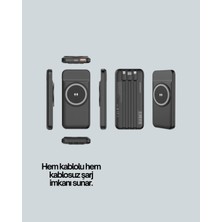 M Merc Giyim 10000MAH Kablosuz ve Hızlı Şarj Destekli Powerbank – Taşınabilir Şarj Gücü