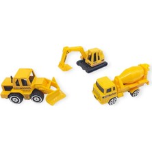 TeknoKapsül 3'lü Iş Makinaları Road Seti - Die Cast - DS044 - Inşaat (Lisinya)