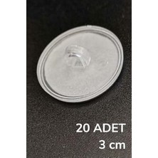 Freedom Books 20 Adet Şeffaf Yuvarlak 3 cm Çaplı Güçlü Disk Yapışkanlar