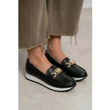 Giamgia Store Kadın Siyah Ortopedik Loafer Günlük Loafer Ayakkabı