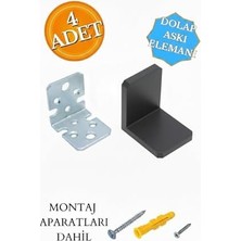 Freedom Books 4 Ad. Ağır Dolap Duvar Montaj Askı Sabitleme Seti - Deprem Mobilya Eşya Sabitleyici Aparat Kahverengi Tek Ebat