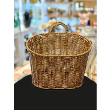 Sever Kahverengi Sentetik Rattan Askılı Sepet 25X15X29CM