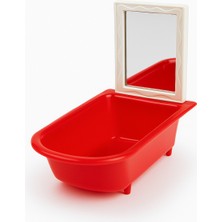 Papağanhane Aynalı Kuş Küveti Kırmızı | Muhabbet Kuşu Banyo Küveti – Kafes Için Banyo Kabı