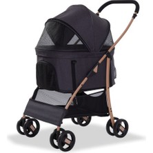 Storozal Eurodog Katlanabilir Köpek Arabası Siyah 64X50X98 cm