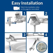 Freedom Books 1864SLOWA 000 Alesio Iı Klozet Kapağı Yavaşlayacak, Asla Gevşetmeyecek ve Mükemmel Uyum Sağlayacak, Uzatılmış, Son Derece Stilize Dayanıklı Ahşap, Beyaz