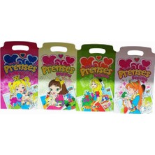 ÇocuQ Çıkartmalı Prenses Boyama Özel Kesim Çanta Tipi Tutmalı