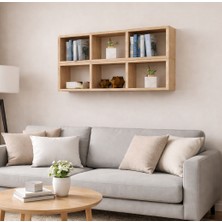 Dekormer Design Kitaplık Yatay Lux Duvar Rafı Mobilya Takım Cordoba