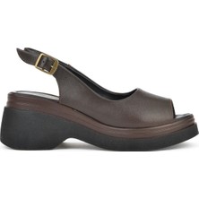 Tarçın Ayakkabı Hakiki Deri Kadın Deri Sandalet TRC108-64003