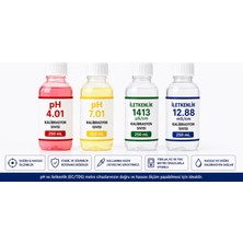 Tekno İstanbul pH 4.01 - 7.01 - 1413 µS/cm - 12.88 mS/cm Kalibrasyon Sıvısı (250 mL Set)