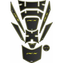 Gogo Premium Honda Pcx 2018 - 2020 Uyumlu Tank Pad Set 014