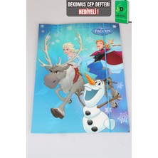 x Dekomus Lisanslı Frozen Elsa Tekli Lastikli Resim Dosyası "dekomus Cep Defteri Hediyeli"