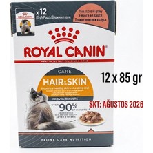Royal Canin Hair & Skin Care Islak Kedi Maması 12 x 85 gr (Skt: 08/2026)