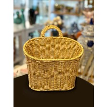 Sever Bej Sentetik Rattan Askılı Sepet 25X15X29CM