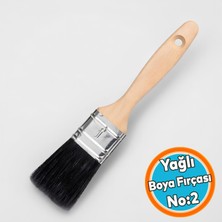 Nzb Profesyonel Seri Ahşap Saplı Yağlı Boya Fırçası No:2 Boya Fırçası Ergonomik Tutuş Kolay Uygulama