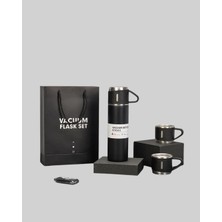 M Merc Giyim 500 ml Isı Korumalı Çelik Termos ve Bardak Seti | Silikon Tabanlı, Şık ve Pratik